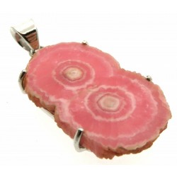 Rhodochrosite Gemstone Sterling Silver Pendant 04